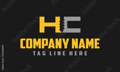 initial letter HC drill logo