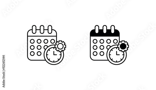 Shedule icon design with white background stock illustration