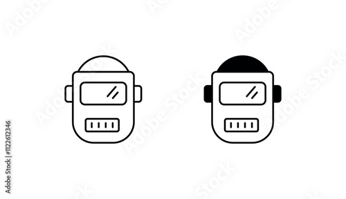 Welding Mask icon design with white background stock illustration