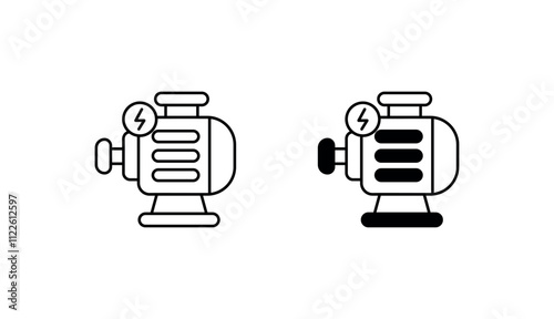 Electril Pump icon design with white background stock illustration photo