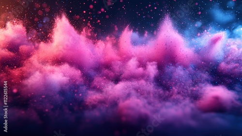 A vibrant, abstract representation of colorful clouds with a dreamy atmosphere.