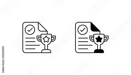 Success Stories icon design with white background stock illustration