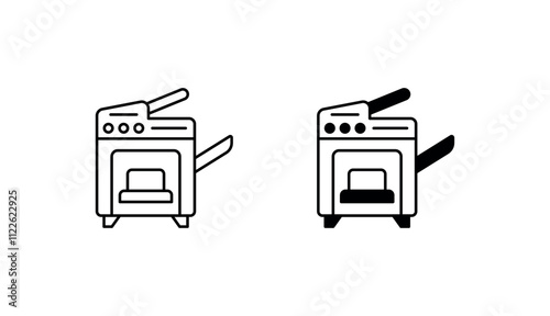 Photocopy icon design with white background stock illustration