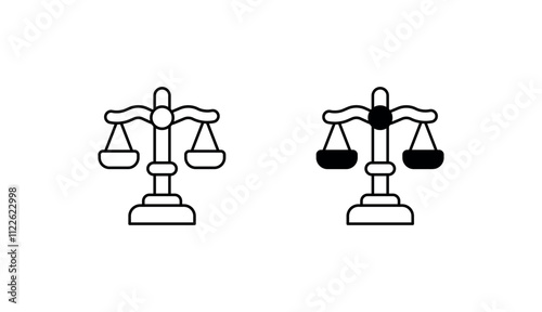 Balance icon design with white background stock illustration