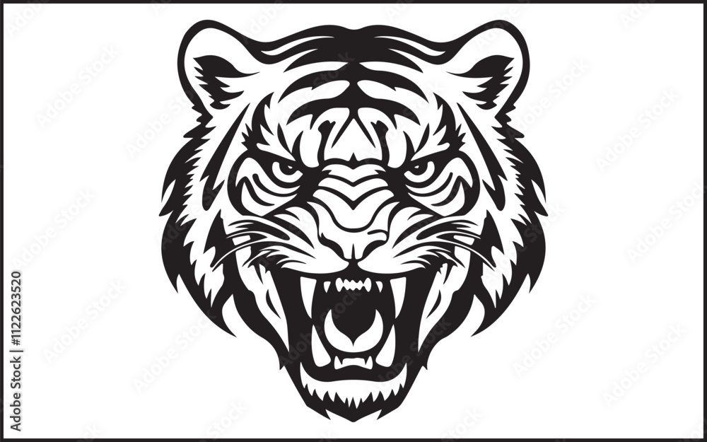 Fototapeta premium tiger head vector