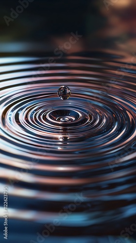 Wallpaper Mural Water droplet impacting still surface, creating concentric ripples. Torontodigital.ca