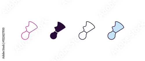 breast pump gradient, line, filled, colored icon. editable vector from health and medical concept. four different style breast pump icon isolated on white background
