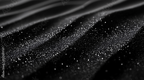 A black monotone grain texture resembling glittery sand. photo