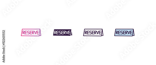 reservation gradient, line, filled, colored icon. editable vector from hotel concept. four different style reservation icon isolated on white background