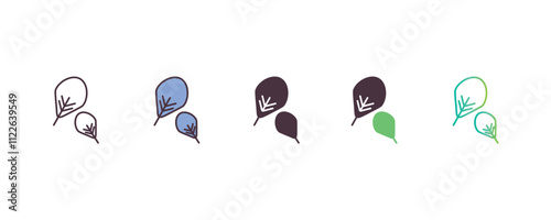 fall gradient, line, filled, colored icon. editable vector from weather concept. four different style fall icon isolated on white background