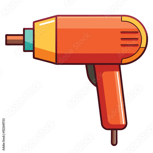 heat gun isolated on white background photo