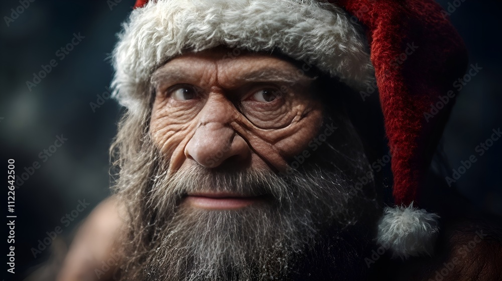 Merry Christmas. Neanderthal Santa. Merry Christmas. Neanderthal Santa.