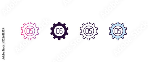 operating system gradient, line, filled, colored icon. editable vector from programming concept. four different style operating system icon isolated on white background