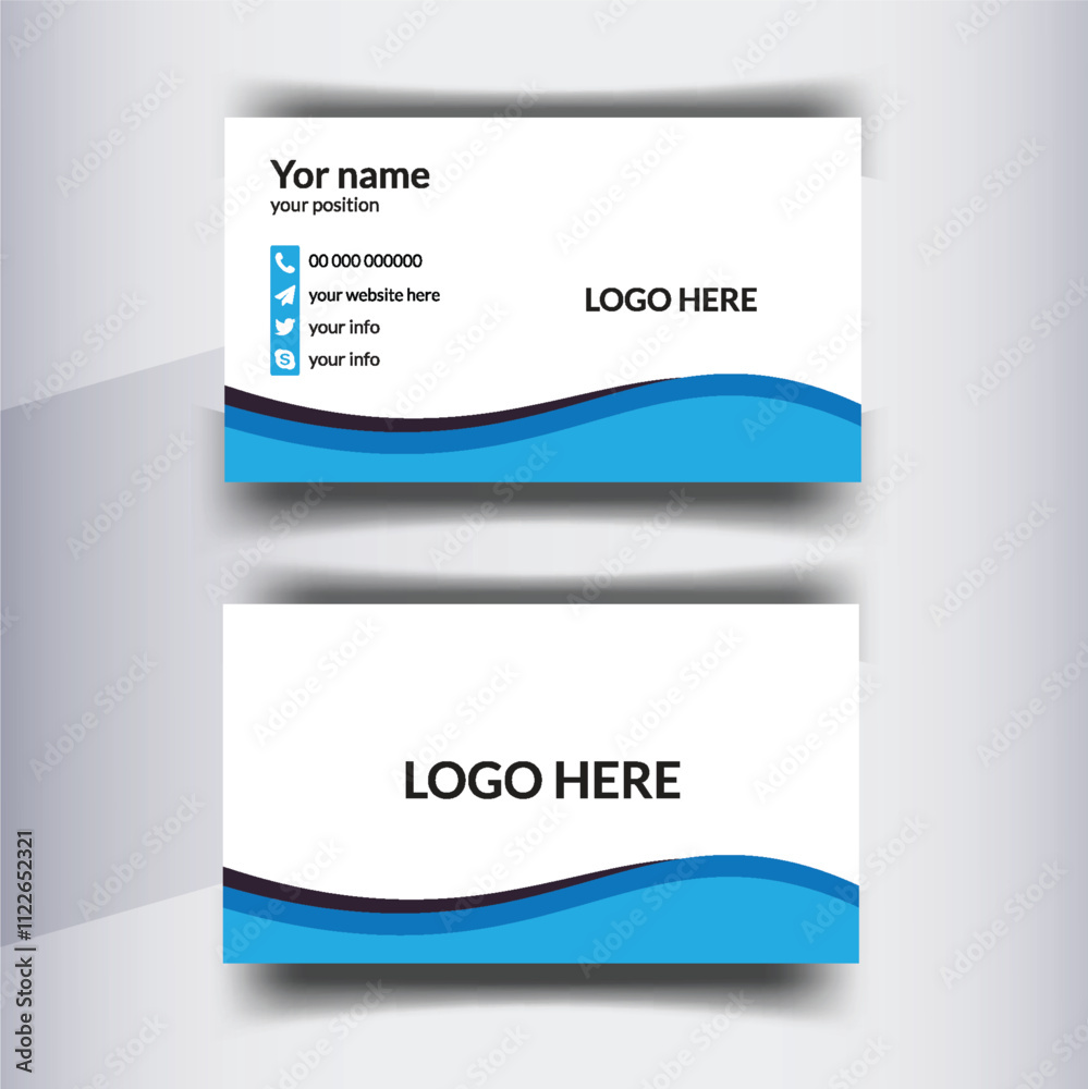 Fototapeta premium Clean style modern business card template