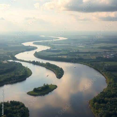 Neman and neris confluence kaunas lithuania River landscapes Ultra realistic Photorealistic landscape photographywater travel sky beautiful tourism outdoor photo