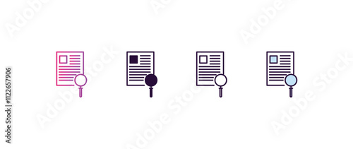 waybill gradient, line, filled, colored icon. editable vector from delivery concept. four different style waybill icon isolated on white background