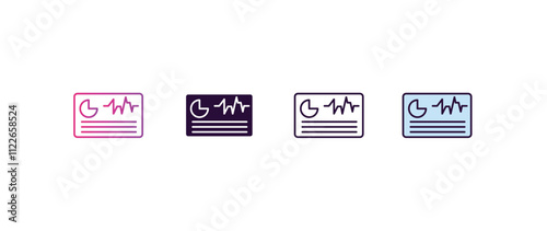 crypto hash rate  gradient, line, filled, colored icon. editable vector from cryptocurrency concept. four different style crypto hash rate  icon isolated on white background