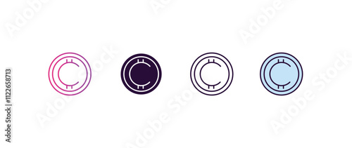 cryptocurrency  gradient, line, filled, colored icon. editable vector from cryptocurrency concept. four different style cryptocurrency  icon isolated on white background