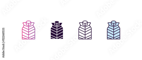 padded vest gradient, line, filled, colored icon. editable vector from clothes concept. four different style padded vest icon isolated on white background photo