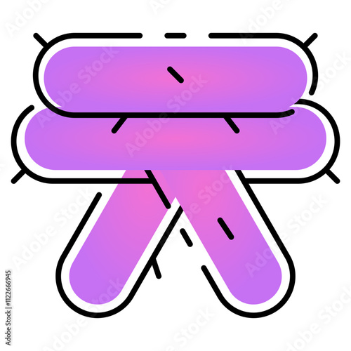 winter scarf icon with gradient line style. Suitable for website design, logo, app, UI and etc. Based on the size of the icon in general, so it can be reduced.