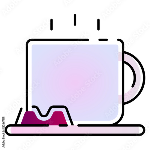 hot chocolate icon with gradient line style. Suitable for website design, logo, app, UI and etc. Based on the size of the icon in general, so it can be reduced.