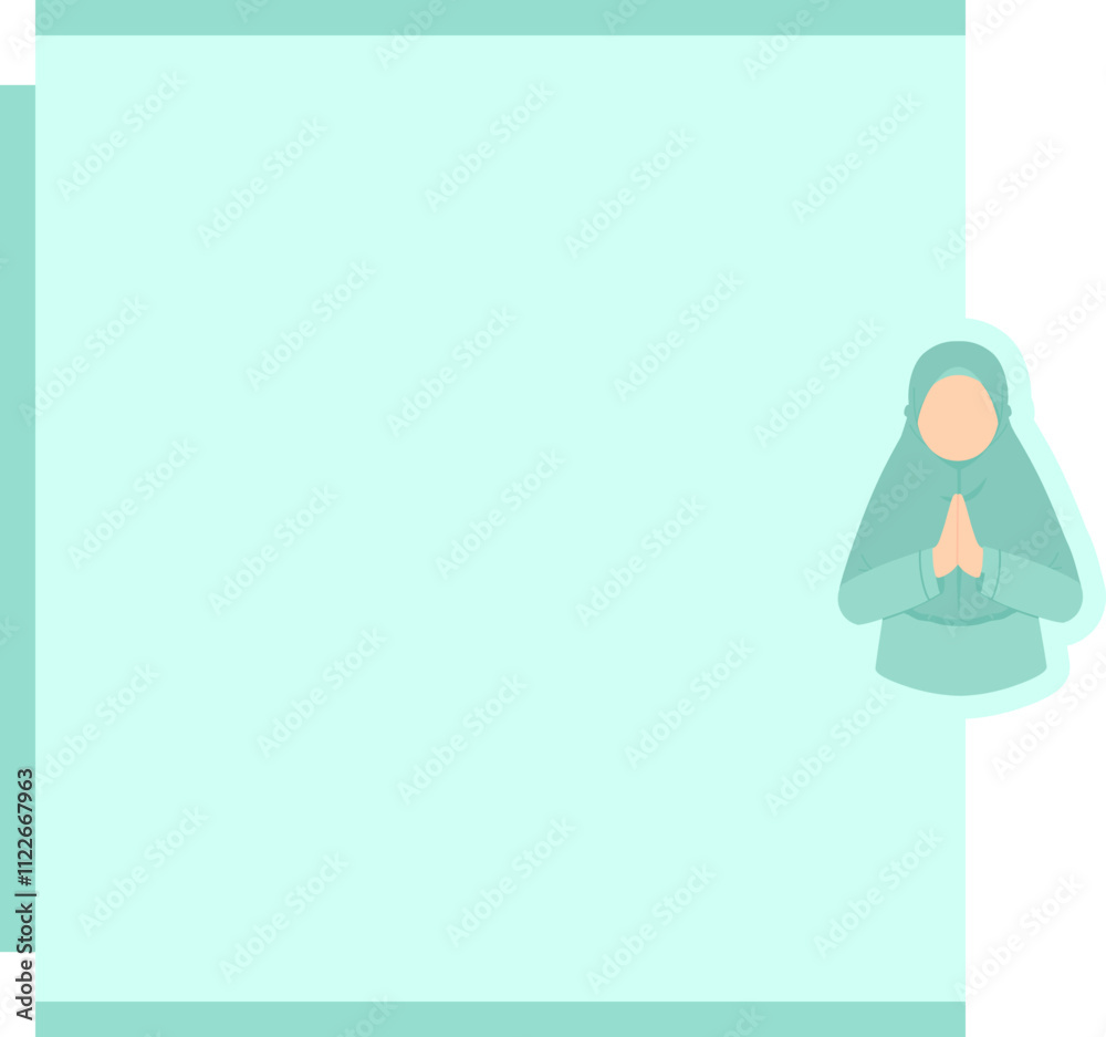 Obraz premium Islamic Text Box Frame Background