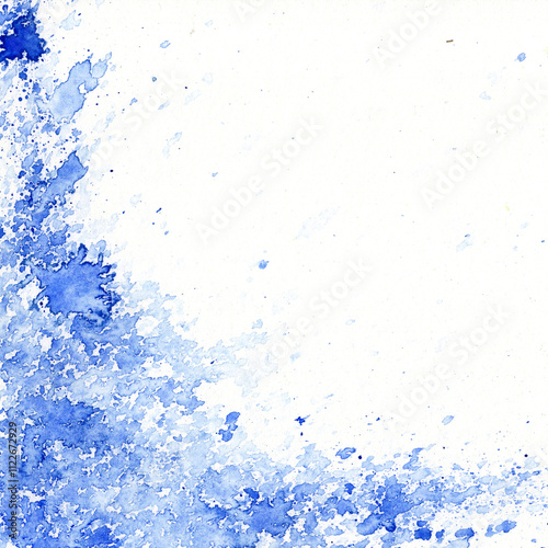 Aquarell blaue Farbspritzer