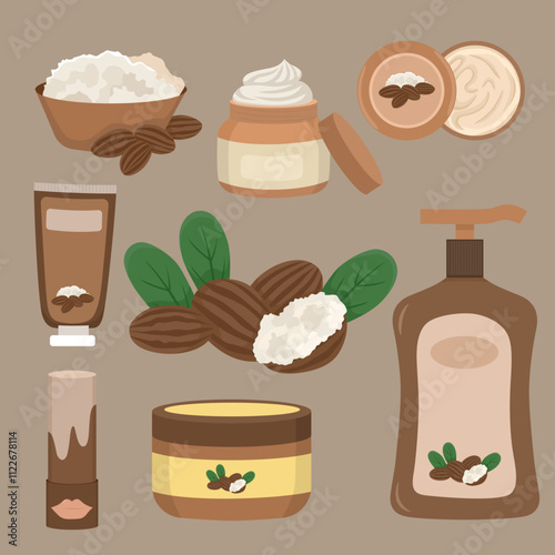 Shea butter-based skin care body care lip care products