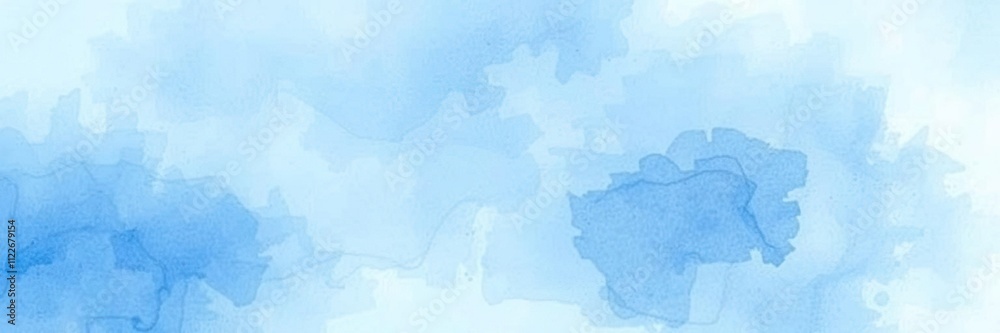 Obraz premium Light blue watercolor background with delicate wavy lines and subtle gradient effect, evoking a sense of movement and flow, peaceful, subtle texture