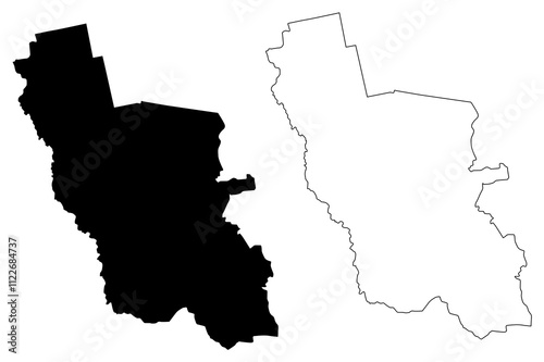 Nereta Municipality (Republic of Latvia, Administrative divisions of Latvia, Municipalities and their territorial units) map vector illustration, scribble sketch Nereta map