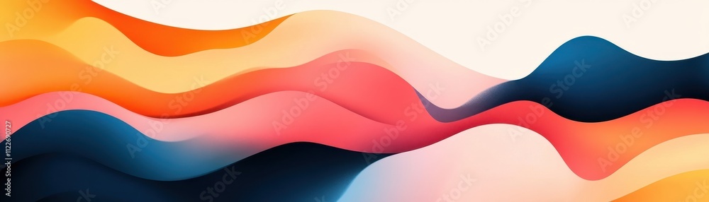 Fototapeta premium Abstract Colorful Waves Flowing Smoothly Together
