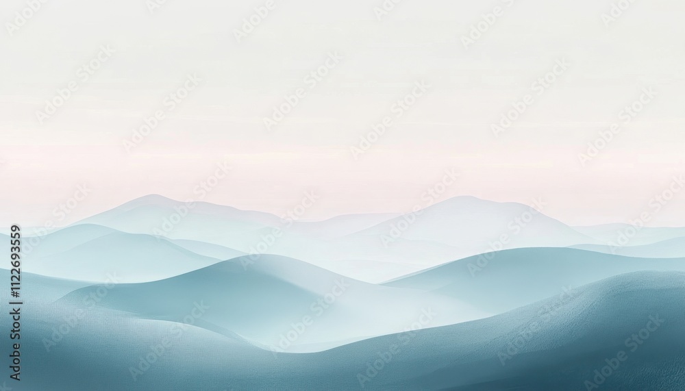 Serene Blue Mountains Under a Pale Sky Serene Blue Mountains Under a Pale Sky