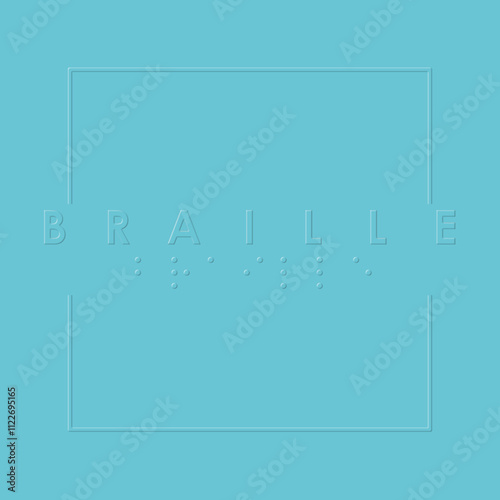 World Braille Day to celebrate on January 4th. Bold text and braille dots with a soft embossed style that is almost invisible on light blue background.