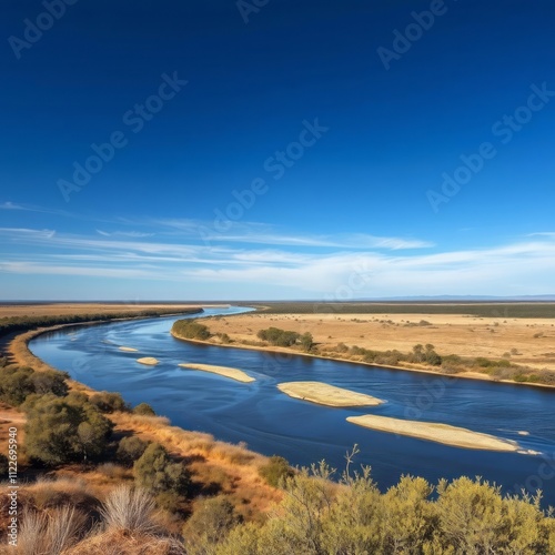 Blue sky over werribee river landscape River landscapes Ultra realistic Photorealistic landscape photographywater travel sky beautiful tourism outdoor photo