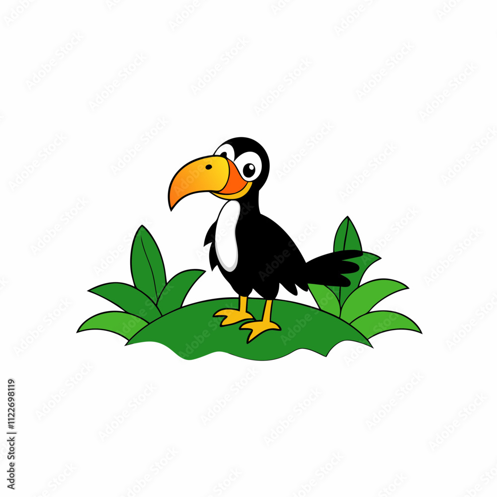 Fototapeta premium a hornbill in a jungle 