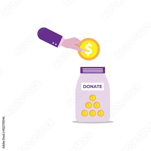 Vector Illustration of Charitable Donation Concept