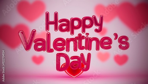 valentines day design concept, happy valentines day background, valentines day greeting, AI Generative	
