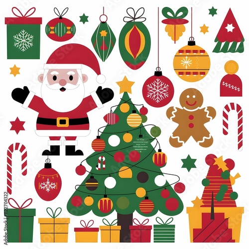 christmas icons set