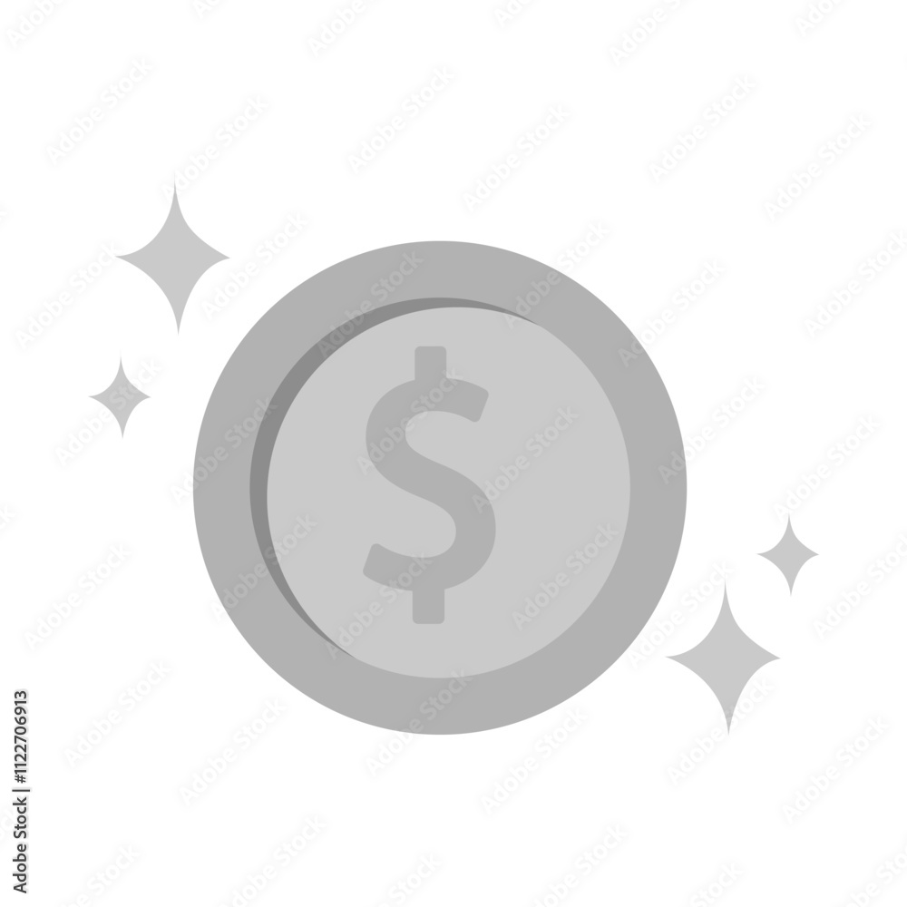 Obraz premium Shiny Silver Coins for Finance and Investment