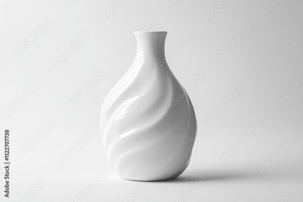White vase on table White vase on table