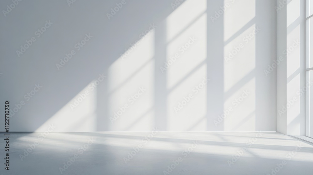 Obraz premium Abstract clean white background emphasizing simplicity and modernity.