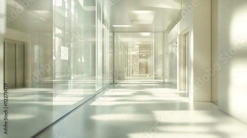 Wallpaper Mural Blurred hospital setting featuring clean and modern architectural details. Torontodigital.ca