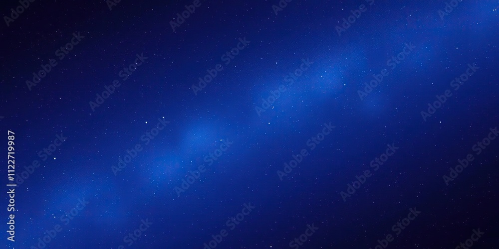 Fototapeta premium Deep blue and purple hues of a cosmic horizon, cosmic background radiation, stars, dark energy