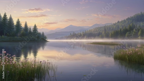 Tranquility And Peace On The Lake