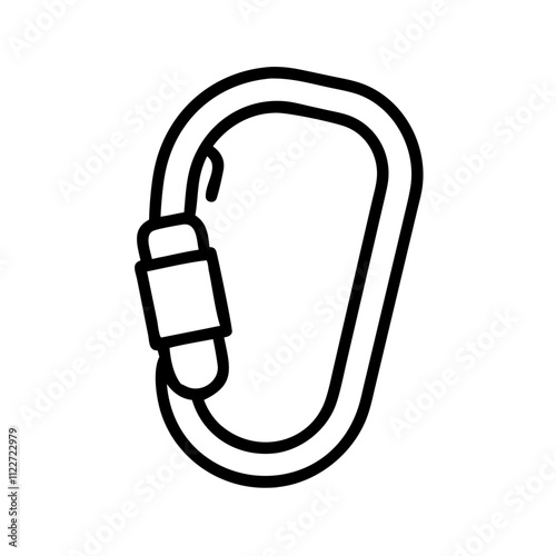 Carabiner icon for climbing and safety equipment