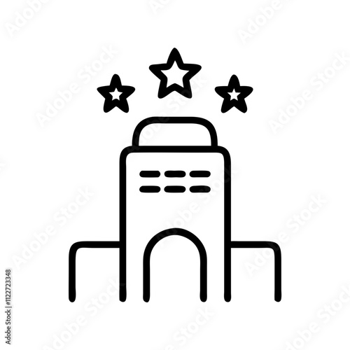 Hotel icon for travel accommodations
