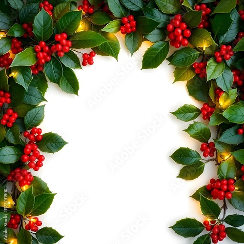 christmas holly wreath