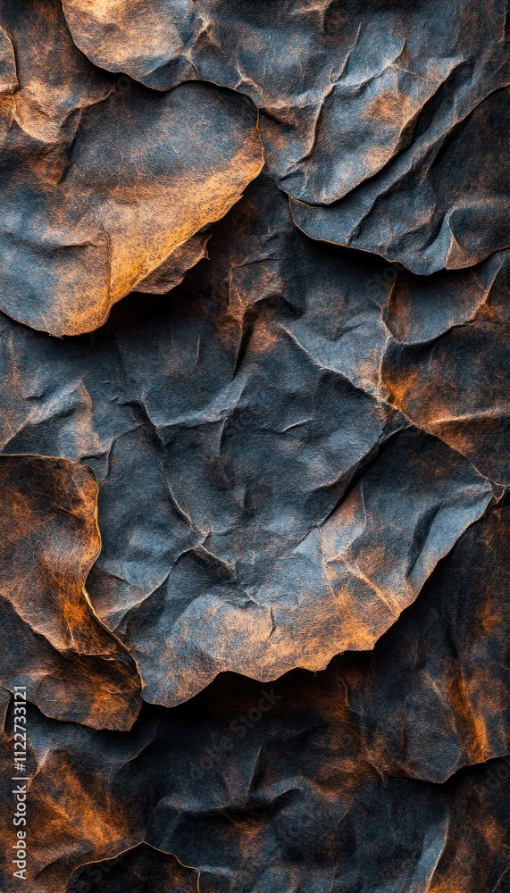A textured surface resembling crumpled paper with warm lighting and deep shadows. A textured surface resembling crumpled paper with warm lighting and deep shadows.