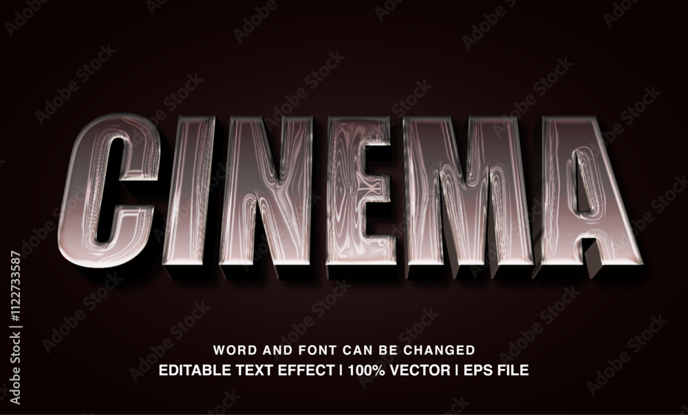 Cinema editable text