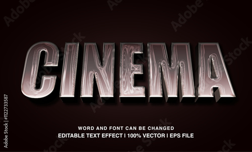 Cinema editable text